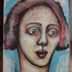 Patricia moreau portrait peinture acrylique
