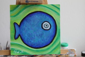 Blue fish artwork
