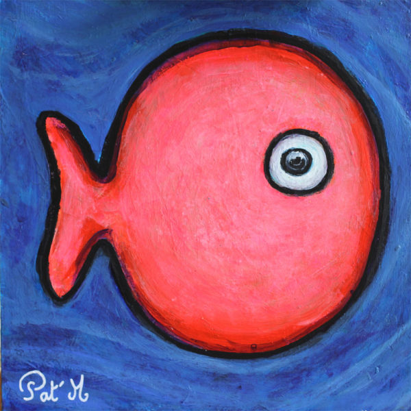 Pink fish artwork